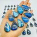 62 Pieces Blue Labradorite Pendant Charm