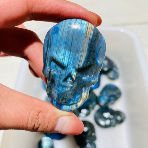 High Quality Labradorite Skull Carving Crystal Wholesale