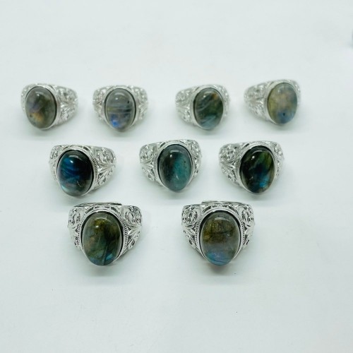 High Quality Labradorite Butterfly Ring Wholesale