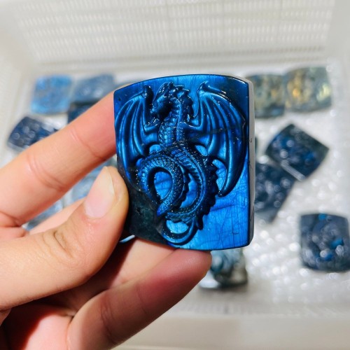 High Quality Labradorite Dragon Carving Wholesale