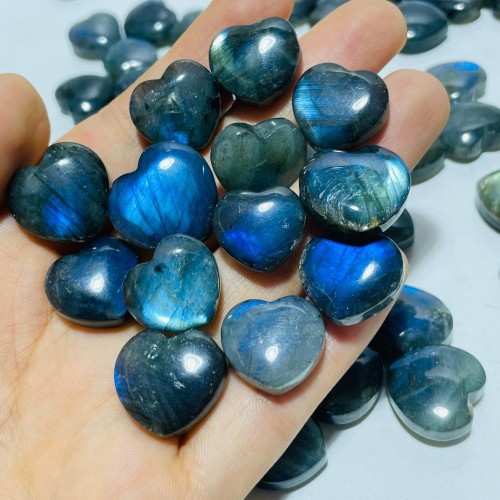 86 Pieces High Quality Mini Labradorite Heart DIY Pendant