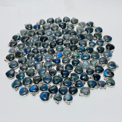 Blue Labradorite Heart Pendant Wholesale