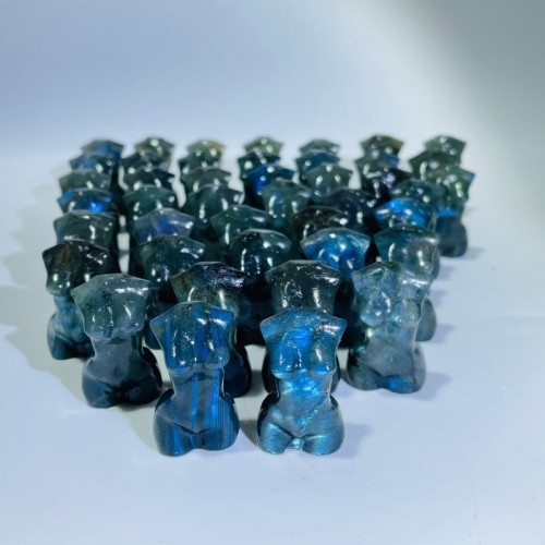 43 Pieces Mini Labradorite Goddess Carving