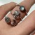 3 Types Labradorite Ring Moon Cat Crown Shape