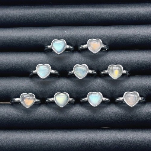 Beautiful Labradorite Heart Ring Wholesale