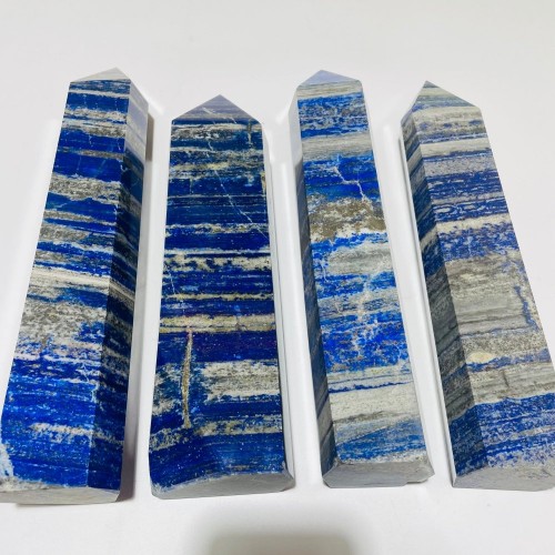 4 Pieces Lapis lazuli Large Tower Point Wholesale