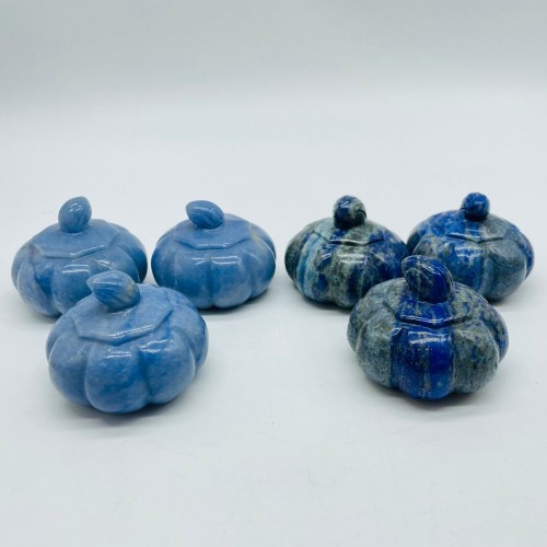 Blue Aventurine & Lapis Lazuli Pumpkin Carving Wholesale