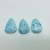 3 Pieces High Quality Larimar Waterdrop Shape Pendant Dominican Republic Larimar