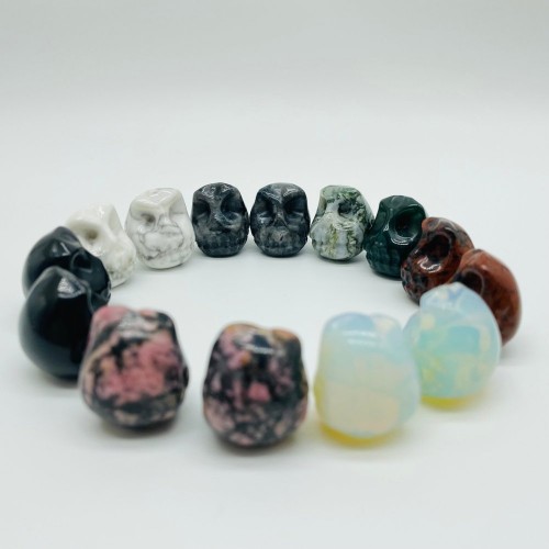 7 Types Voodoo Doll Carving Wholesale Moss Agate Howlite Obsidian