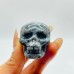 1.7in Skull Carving Wholesale Yooperlite (UV Reactive) Larvikite