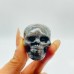 1.7in Skull Carving Wholesale Yooperlite (UV Reactive) Larvikite