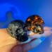 1.7in Skull Carving Wholesale Yooperlite (UV Reactive) Larvikite