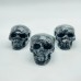 1.7in Skull Carving Wholesale Yooperlite (UV Reactive) Larvikite