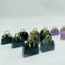 Lepidolite & Moss Agate Handbag Carving Wholesale