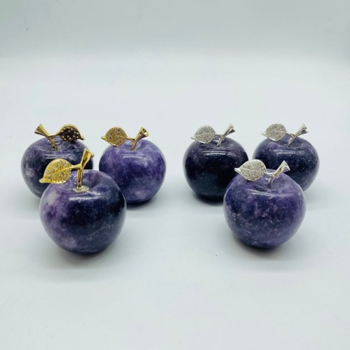 Lepidolite Apple Carving Wholesale