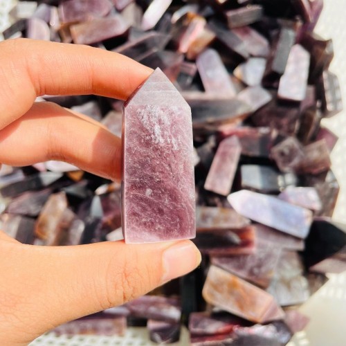 High Quality Purple Lepidolite Tower Points Wholesale