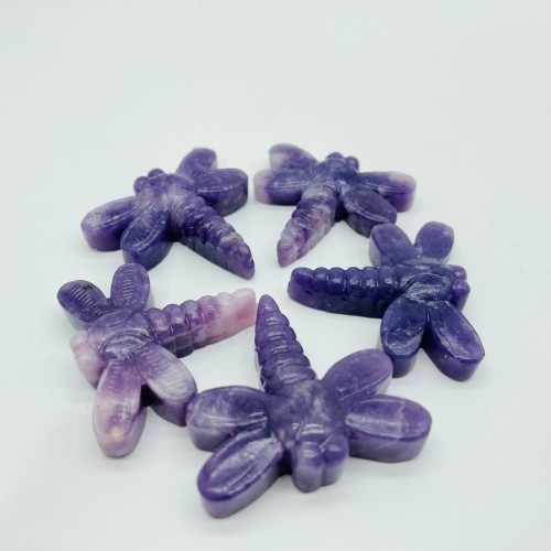 Lepidolite Dragonfly Carving Wholesale