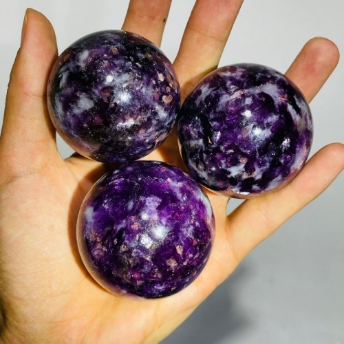 High Quality Spark Lepidolite Spheres Wholesale