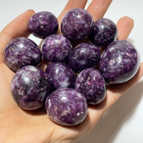 Natural Spark Lepidolite Tumbled Wholesale