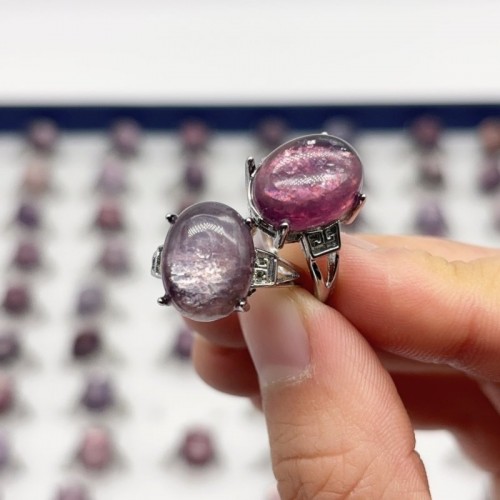 Beautiful Purple Lepidolite Ring Wholesale