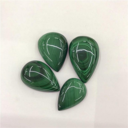 Polished Malachite Teardrop For Jewelry