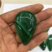 Polished Malachite Teardrop For Jewelry