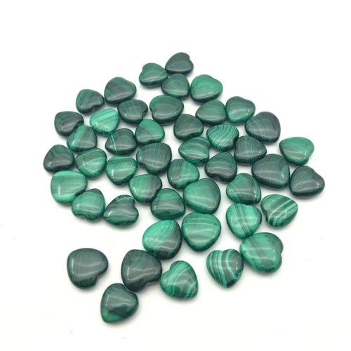 Malachite Mini Pocket Heart DIY Crystals Wholesale