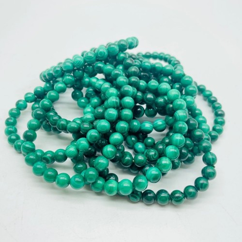 0.24in(6mm) High Quality Malachite Bracelet Wholesale