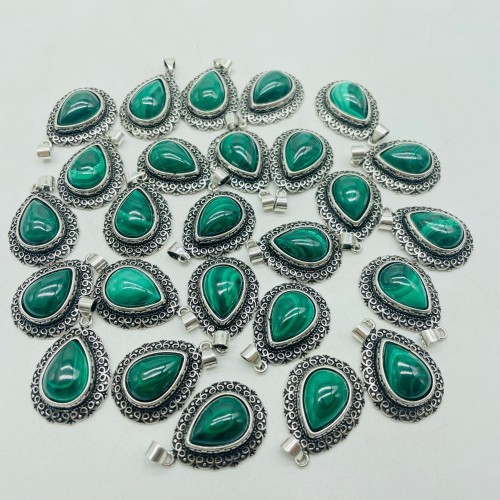 Malachite Teardrop Shape Pendant Wholesale