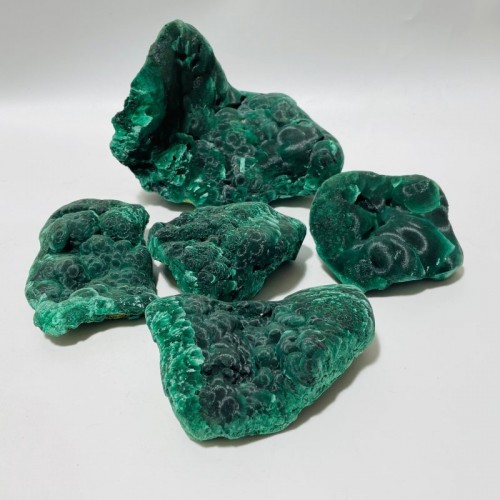 5 Pieces Beautiful High Quality Raw Malachite Specimen