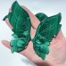 2 Pairs Malachite Butterfly Wing Crystal Carving With Stand