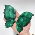 2 Pairs Malachite Butterfly Wing Crystal Carving With Stand