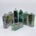 Ruby Mixed Green Mica Four-Sided Fat Tower Points Wholesale