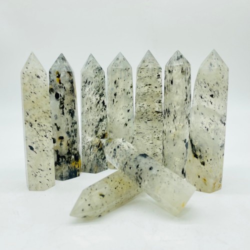 Black Mica Crystal Quartz Tower Points Wholesale