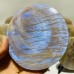 9 Pieces Blue Moonstone Round Plate Home Decoration With Plastic Base