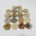 18 Pieces Moonstone Mixed Sunstone Flower Carving