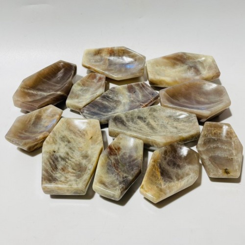 Sunstone Mixed Moonstone Coffin Carving Wholesale