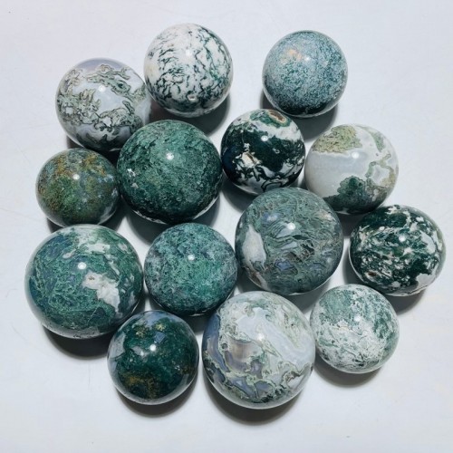 2-3in Moss Agate Spheres Crystal Wholesale