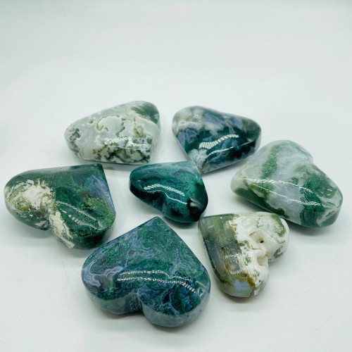 Moss Agate Heart Crystal Wholesale