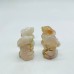 Mini Rabbit Carving Animal Rose Quartz&Moss Agate Wholesale