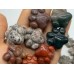 4Types Cat Paws Moss Agate&Red Jasper Carving Wholesale