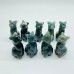 Moss Agate Alpaca Carving Animal Wholesale