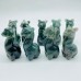 Moss Agate Alpaca Carving Animal Wholesale