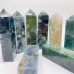 Moss Agate Four-Sided Tower Point Wholesale