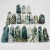 19 Pieces Fat Moss Agate Crystal Tower Points