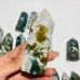 19 Pieces Fat Moss Agate Crystal Tower Points