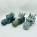 3 Pieces Beautiful Moss Agate Dragon Head