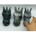 3 Pieces Beautiful Moss Agate Dragon Head