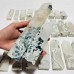 26 Pieces White Moss Agate Four-Sided Tower Points