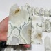 26 Pieces White Moss Agate Four-Sided Tower Points